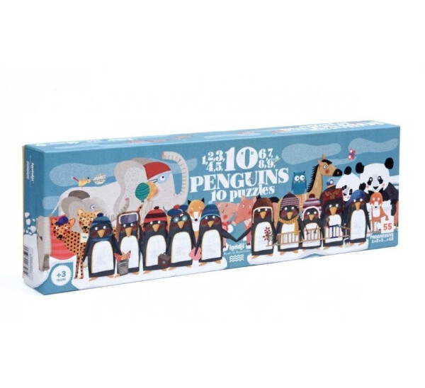 LONDJI Velké puzzle 10 v 1 Počítání zvířátek