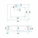 REA - Nástěnné umyvadlo Aresa Cold Jade 70 REA-U9974