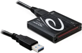 DeLock Čtečka paměťových karet USB 3.2 A - CF SD microSD MS xD černá (91704)