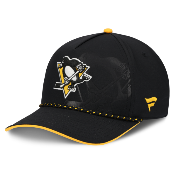 Pánská kšiltovka Pittsburgh Penguins NHL Fanatics Black On Stage Podium Draft 2026 A-Frame Adjustable
