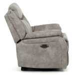 Polohovací křeslo, elektrické zabudované ovládání, šedá, látka vintage, TV-Q8668 GREY3