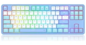 Redragon K707WBB-RGB StarBlade světle modrá / Herní klávesnice / mechanická / Mint Mambo / RGB / USB / US (707WBB-RGB)