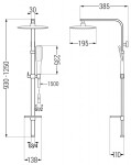 MEXEN/S - Q49 sprchový sloup bílá / zlatá 798494995-25