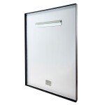 Mereo Zrcadlo hranaté, 60x80 cm, černý rám, instalace pouze na výšku CN181V