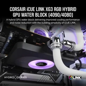 Corsair Hydro X Series iCUE LINK XG3 RGB / Vodní blok GPU / NVIDIA GeForce 4080/4090 / Acryl + Nickel (CX-9025001-WW)