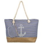 Módní plážová kabelka přes rameno Walura, tmavě modrá