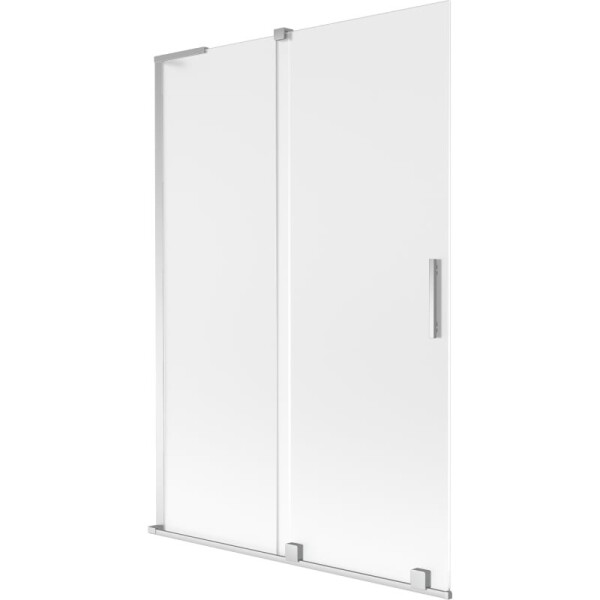 MEXEN/S - Velar L dvoukřídlá posuvná vanová zástěna 120 x 150, dekor, chrom 896-120-003-31-01