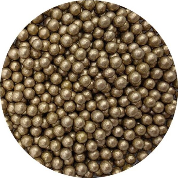 Cukrové perly zlaté metalické 7mm 1kg - I LOVE CAKES