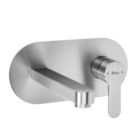 REA - Podomítková umyvadlová baterie Arcos Brush Nickel REA-B6973