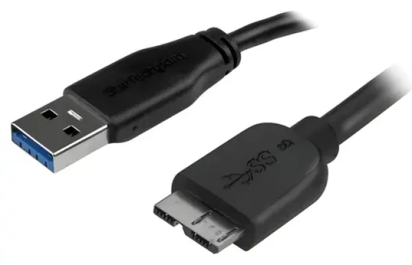 StarTech USB-A na Micro-USB B Slim černá / Kabel / 2 m / USB 3.0 / 5 Gbit/s (USB3AUB2MS)