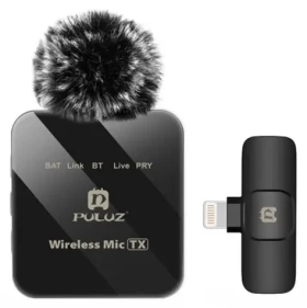 Puluz PU647B černá / Klopový mikrofon / bezdrátový / sada 2 ks / Lightning / 2,4 GHz (PU647B)