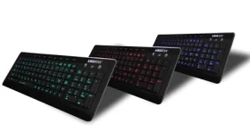 AMEI AM-K3001G černá / Drátová klávesnice / CZ layout / USB / Podsvícená / Multimediální klávesy (AMEI AM-K3001G)