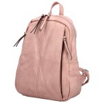 Stylový dámský koženkový kabelko/batoh Cedra, růžová