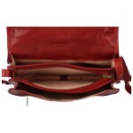 Prostorná dámská kožená crossbody taška Melinda, červená