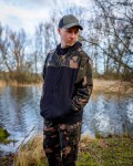 FOX Mikina LW BLack/Camo Split Zip Hoody XXL (CFX295)