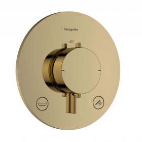 HANSGROHE - Ecostat Comfort S Termostatická baterie pod omítku, pro 2 spotřebiče, leštěný vzhled zlata 33718990