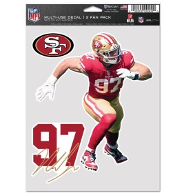 Samolepka San Francisco 49ers NFL Nick Bosa #97 Player Set (3 ks)% 1 ks