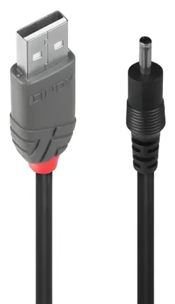 Lindy USB-A - DC černá / Napájecí kabel / 5 V / 1,5 m (70266)
