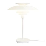 Louis Poulsen Stolní lampa PH 80 White, stříbrná barva, sklo, kov