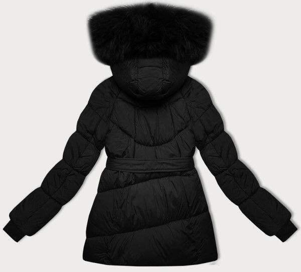 Černá dámská bunda typu bublina pro přechodné období J Style (5M3238-392A) odstíny černé M (38)