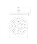 OMNIRES - SLIMLINE dešťová sprcha, o20 cm černá mat /BLM/ WG120BL