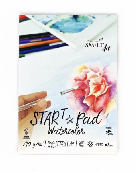 SM.LT STAR T Pad Watercolor akvarelový blok A4 240g 20 listů