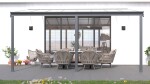 Hliníková pergola LanitPlast Wall 43 FSX antracit + čirý PC