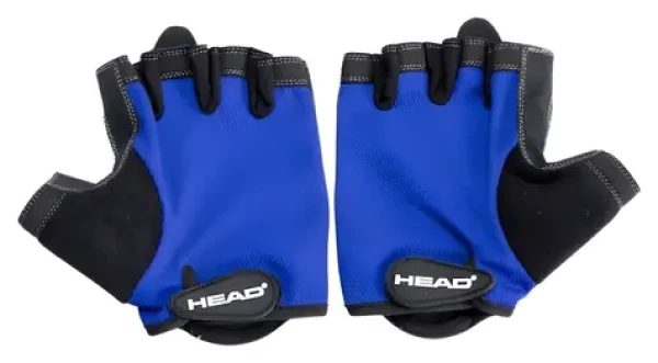HEAD Fitness rukavice L černo-modré / Fitness rukavice / Bezprsté / Nastavitelné zapínání