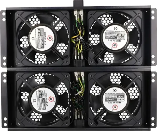 Extralink EX.8673 černá / Ventilační panel do racku / 0U / 2x 230V / vestavěný ventilátor / 2 ks (EX.8673)