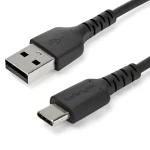 StarTech USB-A na USB-C 1 m černá / Kabel / opletení Aramid / USB 2.0 / 480 Mbps (RUSB2AC1MB)