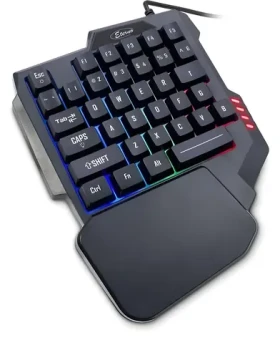 Inter-Tech KB-3035 černá / Herní klávesnice / Mini / 35 kláves / RGB podsvícení / USB (88884112)