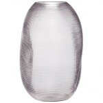 Hübsch Skleněná váza Dot Smoke Glass, béžová barva, šedá barva, sklo