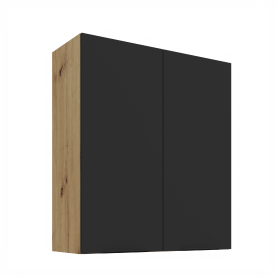 Horní skříňka Aria 80 G-90 2F Barva korpusu: Dub artisan, Barva dvířek: BL - Black AFM