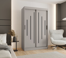 Šatní skříň Abi Rubino Y Rozměry: 120 cm, Barva korpusu + barva dveří: Kašmír