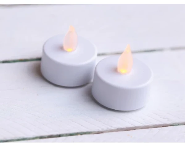 LED čajová svíčka (2 ks) bílá, 3,8 cm