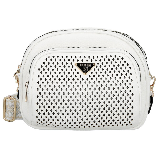 Trendy dámská koženková kabelka Lusy, bílá