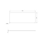 SAPHO - KERALA deska Rockstone 122x1,2x48,5cm, bílá mat KR120-0101