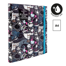 Colorino školní box s gumičkou, Tim Burton 1, A4, hřbet 3 cm, lepenka, černé