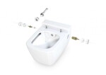 GEBERIT - Duofix Modul pro závěsné WC s tlačítkem Sigma01, matný chrom + Tece One - sprchovací toaleta a sedátko, Rimless, SoftClose 111.355.00.5 NT3