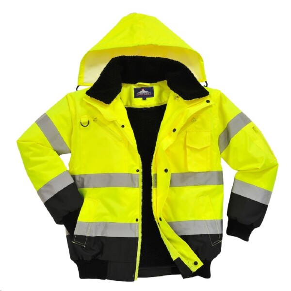 Portwest C465 Bunda 3v1 Bomber Hi-Vis Contrast žlutá/tm.modrá