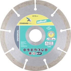 Wolfcraft 8318000 diamantový řezný kotouč 125 mm 1 ks Pemza, kámen