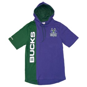 Mitchell & Ness Pánská mikina Milwaukee Bucks NBA Split Short Sleeve Hoodie Velikost: S