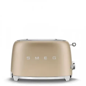SMEG 50's Retro Style zlatá / Topinkovač / 950 W / 2 sloty / 2 topinky / 6 stupňů opečení (TSF01CHMEU)