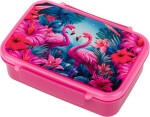 BAAGL Box na svačinu s přihrádkami Flamingo
