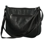 Trendy dámská koženková crossbody kabelka Gertha, černá