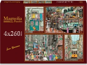 MAGNOLIA Puzzle Láska ve vzduchu, Retro bar, Broadway, Uličky Lisabonu