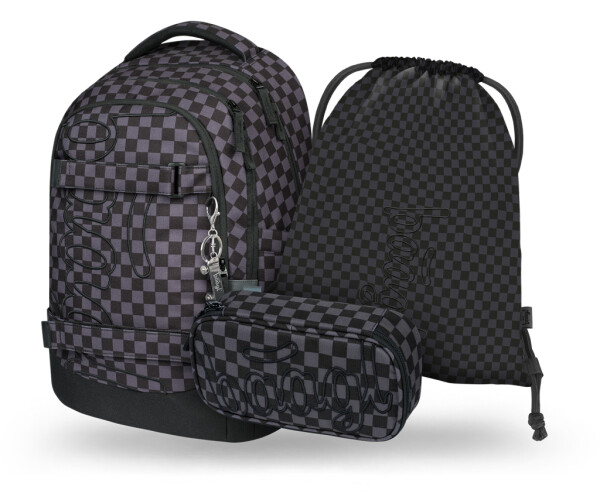 BAAGL SET 3 Skate Max Ska šedá: batoh, penál, sáček GRS