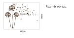 Samolepka Odkvetlé pampelišky hnědé