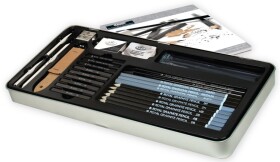 Skicovací sada v plechovém boxiku - profi