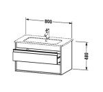 DURAVIT - Ketho Umyvadlová skříňka 48x80x48 cm, 2 zásuvky, lesklá bílá KT642902222